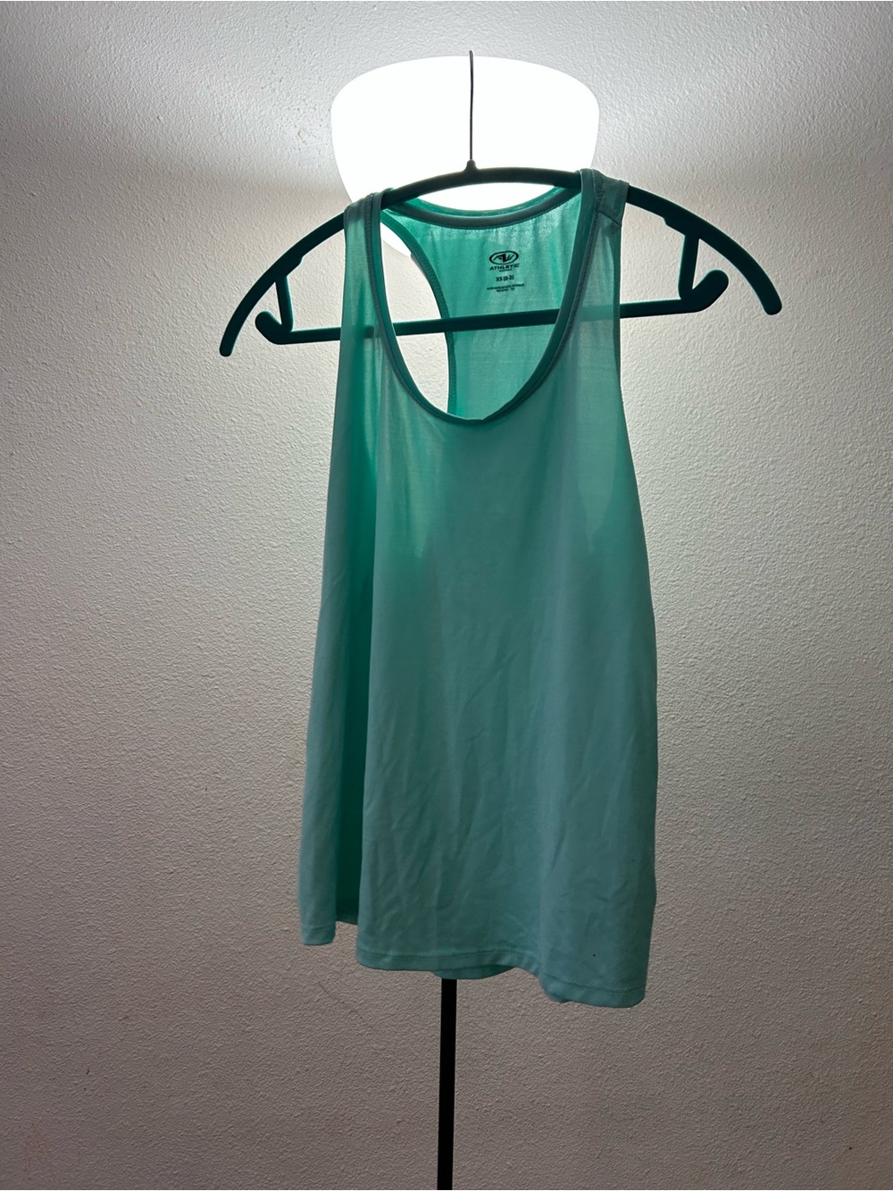 Athletic Works Womens Aqua Racerback Tank Top